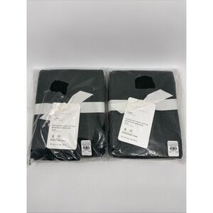 Pottery Barn Pine Euro European Linen Cotton Waffle Weave Set Of 2 Shams New